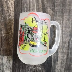 Prosit Germany frosted mug glass stein